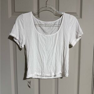 NWT Aerie White Baby Tee Short Sleeve Women’s Size XL Crop Top